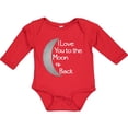 thumbnail image 3 of Inktastic I Love You to the Moon & Back. Boys or Girls Long Sleeve Baby Bodysuit, 3 of 5
