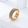 thumbnail image 4 of Simple 8mm Stainless Steel Spinner Anxiety Rings for Women Men Rotatable Mesh Chain Spinner Rings Anti Stress Weddding Jewelry Gold Color 6, 4 of 6