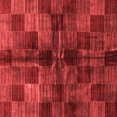 thumbnail image 1 of Ahgly Company Machine Washable Indoor Square Checkered Red Modern Area Rugs, 4' Square, 1 of 4