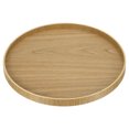 thumbnail image 1 of Unique Bargains 12' Round Wood Serving Tray Decorative Platter Home Kitchen Candle, 1 of 6