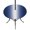 Blue, Indigo, Sky Blue, variant on Round Outdoor Tablecloth with Umbrella Hole and Zipper, Black Grey Ombre Tablecloth with Elastic Waterproof, Aesthetics Modern Abstract Art Gradient Patio Table Covers for 55" - 60" Pool Tables