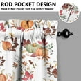 thumbnail image 3 of Fall Kitchen Curtains 39 Inch Short - 32Panel Set, Autumn Harvest Print, Rod Pocket Window Treatment for Thanksgiving, Farmhouse, Cafe, Living Room - Machine Washable, 3 of 4