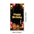 thumbnail image 1 of Colorful Modern Happy Birthday Backdrop Banner Multicolor Graphic Birthday Party Supplies Background Festive Decorations Photography Props, 1 of 4