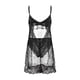 thumbnail image 4 of Gibobby Conjunto de lencería Sujetador + tangas Conjunto de pijama y vestido sexy de encaje para mujer Conjunto de pijama de lencería(Negro, XXL), 4 of 5