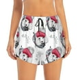 thumbnail image 2 of Goofa Cute Poodle Dog Printed Women 2 in 1 Running Shorts,Quick Dry Athletic Workout Shorts,High Waisted Athletic Shorts with Liner Pockets-X-Large, 2 of 9