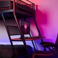thumbnail image 4 of X Rocker Armada Twin over Twin Gaming Bunk Bed with Built-In Gaming Desk, Black, Twin/Twin, 4 of 4