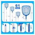 thumbnail image 3 of Pool Skimmer Strainer , with Telescopic Aluminum Rods and Nylon Medium and Fine Mesh Cleaning Tools for Removing Leaves and Debris ,Amazing Filtration Performance, 3 of 7