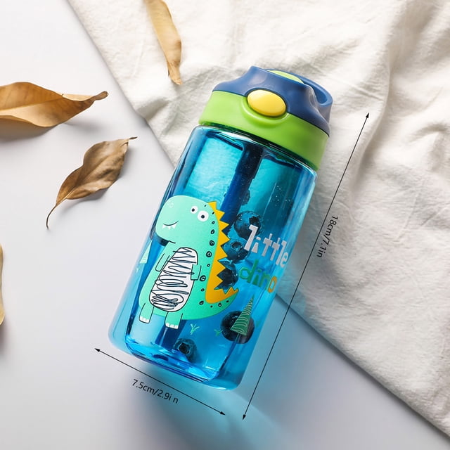 Botella de agua para niños con pajita, botella de agua para niños con botella de agua para niños pequeños con pajita, taza con pajita para niños, durabilidad mejorada