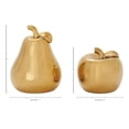thumbnail image 5 of 7", 9"H Gold Ceramic Decorative Fruit Sculpture, by DecMode (2 Count), 5 of 11