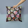 thumbnail image 2 of Carolines Treasures BB5116PW1414 Day of the Dead Black Fabric Decorative Pillow  14Hx14W multicolor, 2 of 4