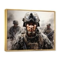 thumbnail image 2 of Designart "In The Military Line II" Army Floater Framed Canvas Wall Art, 2 of 7