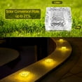 thumbnail image 4 of Ledander Solar Ground Lights, 4 Packs Glass Solar Brick Lights with 6 LED Waterproof In-Ground Outdoor Landscape Lighting for Patio Pathway Lawn Yard Deck Driveway Walkway, 4 of 10