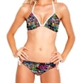 thumbnail image 2 of Graffiti Women's Detachable Sponge Adjustable Strap Bikini Set 2-Pack for Beach and Pool Parties, 2 of 6