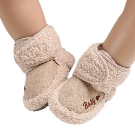 

Julam Newborn Winter Warm Snow Boots Non-Slip and Wear-Resistant Newborn Unisex Booties Soft Bottom Non-Slip Cozy Thermal Wrap Booties diplomatic