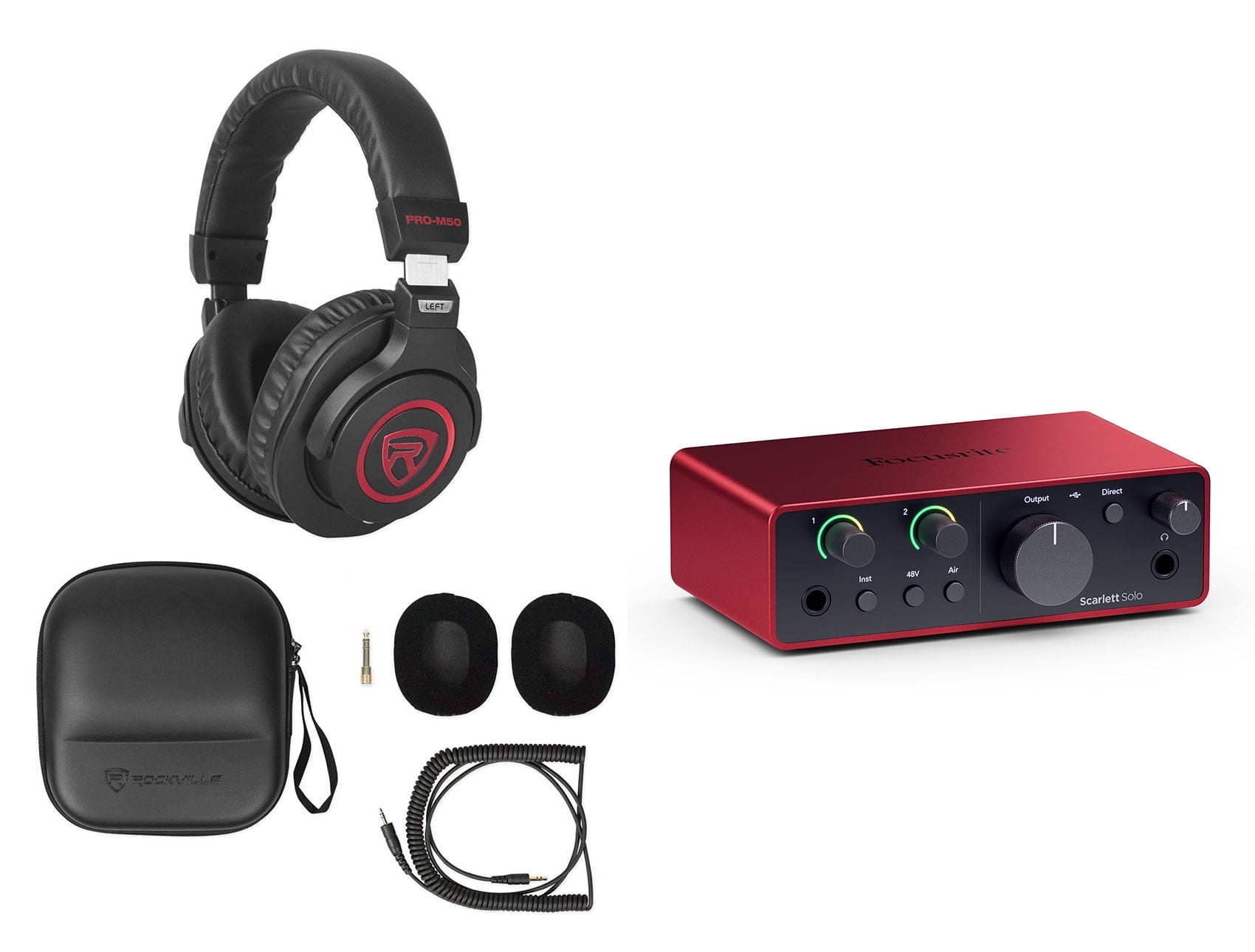 Focusrite Scarlett 2i2 4th Gen USB Interface, TAPH100 Headphones