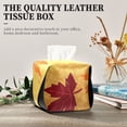 thumbnail image 4 of Autumn Maple Leaves Tissue Box Cover Leather Square Rectangle Tissue Box Holder for Bathroom Living Room Desk Office Decor, 4 of 7