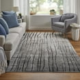 thumbnail image 6 of Feizy Kano Transitional Abstract, Gray/Black/Taupe, 7'10" x 11' Area Rug Easy Care Stain Resistant Fade Resistant Industrial Gradient & Ombre Floor Rug for Living room Bedroom, 6 of 9