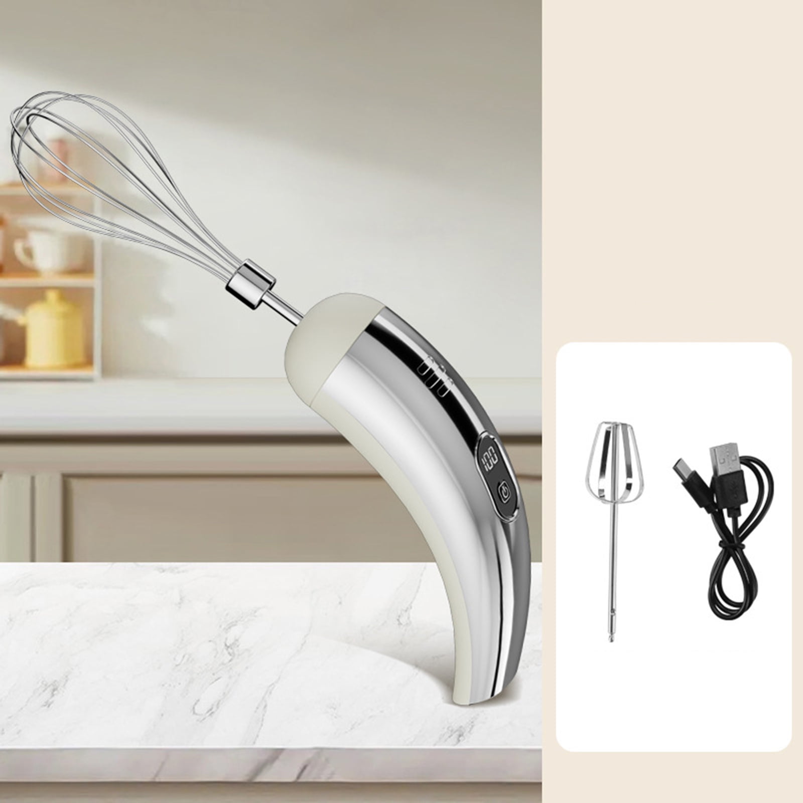 Egg Whisk Electric, Adjustable Wireless Beater, Kitchen Gadget Hand Blender, Cooking Baking Tool For Home Kitchen Cooking Details, Cake Dough Cream Batter Food Drink Protein Shake Use, 1 Set