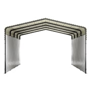 LZBEITEM 13x20 Ft Outdoor Heavy Duty Metal Carport with 4 Sidewalls & Galvanized Steel Roof for Cars, Boats, and Truck