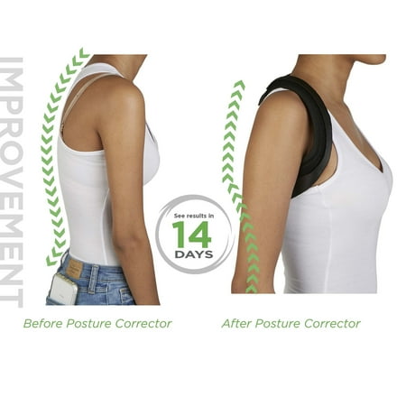 Mind Reader - Back Posture Corrector Back Support - Black