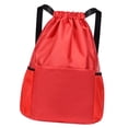 thumbnail image 3 of Mochila deportiva con cordón Yinane Resistente al desgaste gran capacidad Rojo, 3 of 8