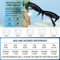 thumbnail image 5 of MARE AZZURO Oversized Reading Glasses Women Big Square Readers 1.00 1.50 2.00 2.50 3.00 3.50 (Black-clear, 350), 5 of 7