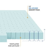 Best Price Mattress 1.5 Cooling Gel Ventilated Memory Foam Mattress Topper, Full