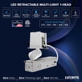 thumbnail image 7 of LUXRITE 1-Head Adjustable Recessed LED Light, 5CCT, 3W, 200LM, 355 Rotation & 80 Tilt, Dimmable, IC Rated, ETL 4 Pack, 7 of 7
