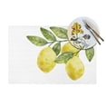 thumbnail image 4 of XMXT 1 Pcs Woven Placemats, Three Watercolor Lemons Stain Resistant Anti-Skid Placemat for Kitchen Table, 12 x 18 inches, 4 of 6