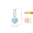 thumbnail image 4 of Angara Heart Shaped Natural Aquamarine Infinity Pendant Necklace in 925 Sterling Silver for Women - March Birthstone Jewelry | Natural Aquamarine Necklace, 4 of 9