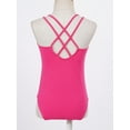 thumbnail image 5 of iEFiEL Little Girls Ballet Dance Leotard Cotton Basic Criss Cross Gymnastic Camisole Leotard Rose M, 5 of 7