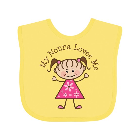 Inktastic My Nonna Loves Me Girls Baby Bib