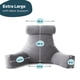 thumbnail image 2 of Almohada de Lectura con Soporte para Cuello de Memory Foam en Trozos - Cojín para Leer o Descansar - Soporte para Espalda - Para Niños o Adultos - Extra Largo - Gris, 2 of 7