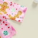 thumbnail image 4 of Conjunto de pijama navideño de satén Twopumpkin para niñas pequeñas, color rosa, 4 of 7