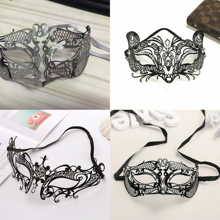 Masquerade Mask Venetian Masks, Metal Masquerade Mask For Women Party Masks  Ladies Masquerade Ball -aoba