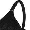 thumbnail image 4 of Fewfanhot Plus Size Women's Lace Trim Sports Bra, V Neck Wire-Free Floral Print Daily Bra Breathable Workout Bra for Running, Fitness and Light Support Activities, 4 of 4