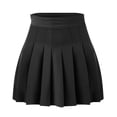 thumbnail image 3 of Tfken Summer Women Skirts Solid Color High Waist Mini Pleated Skirts Trendy Daily Wear Female Leisure Clothes Black, 3 of 4
