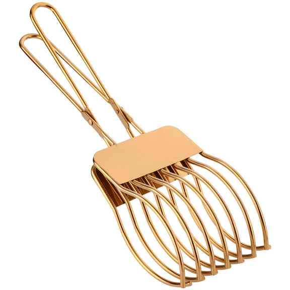 Stainless Steel Slice Clip, Gold, Multi-Slot Design, Portable Handheld Bread Slicer Tong, Ham Divider, BBQ Grilling Utensil for Home Kitchen, Outdoor Camping, 11 x 3.9 in