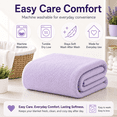 thumbnail image 6 of Continental Bedding Soft Lightweight Plush Microfleece Blanket for Couch, Sofa & Bed, Cozy Warm All-Season Throw, Lavender 50x70, 6 of 7