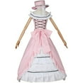 thumbnail image 4 of Women's Anime Ciel Phantomhive Pink Dress Elegance Lolita Dress Set Outfits, 4 of 7