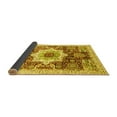 thumbnail image 2 of Ahgly Company Indoor Round Abstract Yellow Modern Area Rugs, 7' Round, 2 of 4