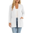 thumbnail image 2 of BUIGTTKLOP Women's Lightweight Open Front Cardigan Casual Long Sleeve Loose Cardigans with Pockets, 2 of 8