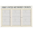 thumbnail image 5 of Aarco Products DCC4872-3RH 3-Door Enclosed Bulletin Board with Heater - Clear Satin Anodized, 5 of 30