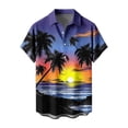 thumbnail image 6 of Men's Long Sleeve Hawaiian Print Pullover Shirt with Button Front and Pockets for Casual Wear, 6 of 6