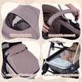 thumbnail image 5 of babyeap Baby Stroller,2 in 1 Lightweight Travel Stroller,Compact Foldable Stroller for Toddler with Reversible,Brown, 5 of 12