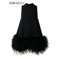 thumbnail image 2 of TWOTWINSTYLE Feather Fur Dress For Women O Neck Sleeveless Loose Tassel A Line Dresses Female Streetwear 2022 Summer Fashion NewM Gao Jinjia LED, 2 of 2