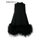 thumbnail image 2 of TWOTWINSTYLE Feather Fur Dress For Women O Neck Sleeveless Loose Tassel A Line Dresses Female Streetwear 2022 Summer Fashion NewL Gao Jinjia LED, 2 of 2