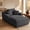 Dark Gray, variant on TopComfy Chaise Lounge Chair Oversized Indoor Sofa Bed with Throw Pillows & Armrests, Corduroy Upholstered Lazy Chair Sleeper for Living Room, Bedroom, or Apartment, Dark Gray