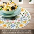 thumbnail image 7 of CounterArt "Floral Bee" 4-Pack Round Reversible Tabletop Placemats, 7 of 7
