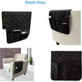 thumbnail image 4 of Organizador de reposabrazos de sofá antideslizante de 2 piezas, resistente al agua, con 5 bolsillos para iPad, teléfono, revistas y control remoto de TV., 4 of 7